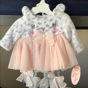 2 price set faux fur baby girl